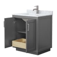 thumbnail image 4 of Wyndham Collection Miranda 30" Wood Single Bathroom Vanity in Nickel Trim/Gray, 4 of 5