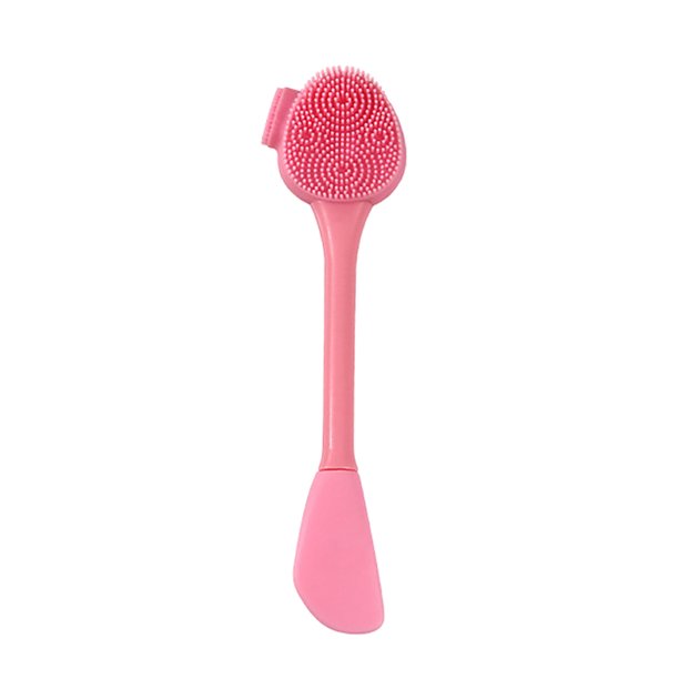 Cepillo limpiador facial de silicona de doble extremo 2 en 1 y cepillo para masaje de limpieza profunda, herramienta de belleza facial