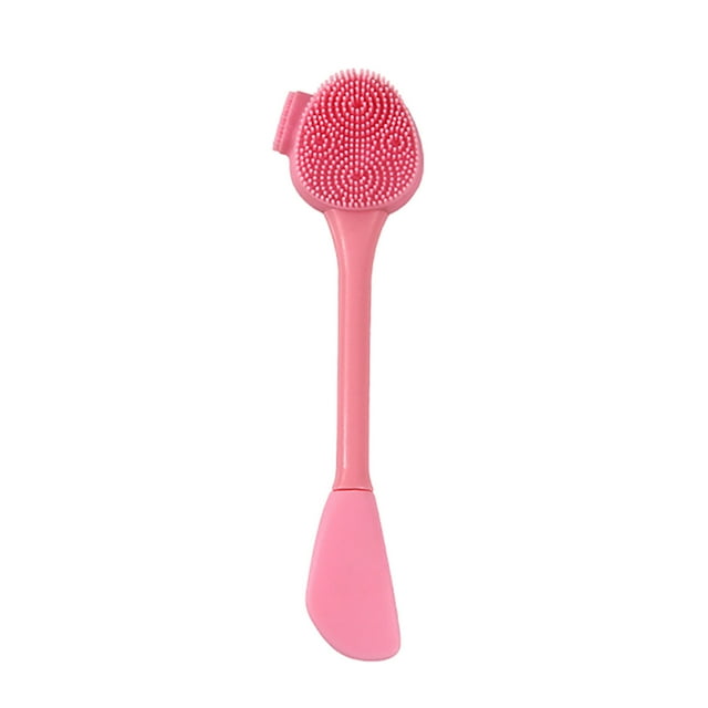 Cepillo limpiador facial de silicona de doble extremo 2 en 1 y cepillo para masaje de limpieza profunda, herramienta de belleza facial