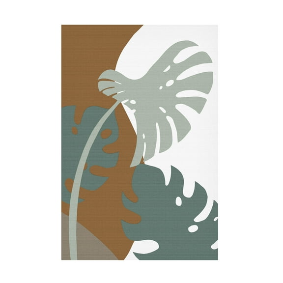 Canvas Wall Art - Pictufy Studio Ii 'Monstera Cut Out 03' Wall Art for Living Room, Bedroom, or Office Décor by Trademark Fine Art - 12 x 19 Inches