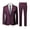 burgundy, variant on i·FineLong Slim-Fit Two-Piece Suit for Men: Versatile Jacket & Pants for Business Meetings, Weddings & Parties