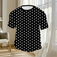 thumbnail image 6 of Zylanna Men's T-Shirts Tee, Crew Neck Short Sleeve Summer Dot Print Fashion Tops for Mens Black, 6 of 7