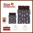 thumbnail image 3 of Rocae Cartoon Dinosaur Print Christmas Drawstring Linen Gift Bag with Drawstrings Treat Bag Goody Present Bags for Christmas Party Favor, 3 of 8