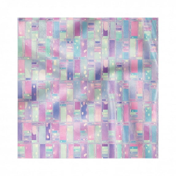 Glitch Decorative Napkins Set of 4, Digitally Generated Illustration of Abstract Squares Pastel Color, Silky Satin Fabric for Brunch Dinner Party, 18", Lilac Ceil Blue, by Ambesonne