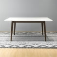 thumbnail image 3 of Ashcroft Aven Modern Solid Wood 63" Rectangular Dining Table in Walnut/White Top, 3 of 5