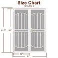 thumbnail image 4 of 64" X 80" Prehung door Universal/Reversible Hinging Surface Mount Steel Security Door With Perforated Metal Screen Without Lock, 4 of 5