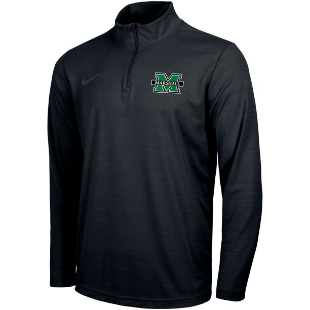 Nike - Nike Men's Marshall Thundering Herd Intensity Quarter-Zip Black Shirt - Walmart.com