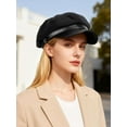 thumbnail image 6 of Deago Newsboy Hats for Women Men Winter Warm Visor Pageboy Cabbie Beret Cap 8 Panels Vintage Baker Hat (Black), 6 of 8