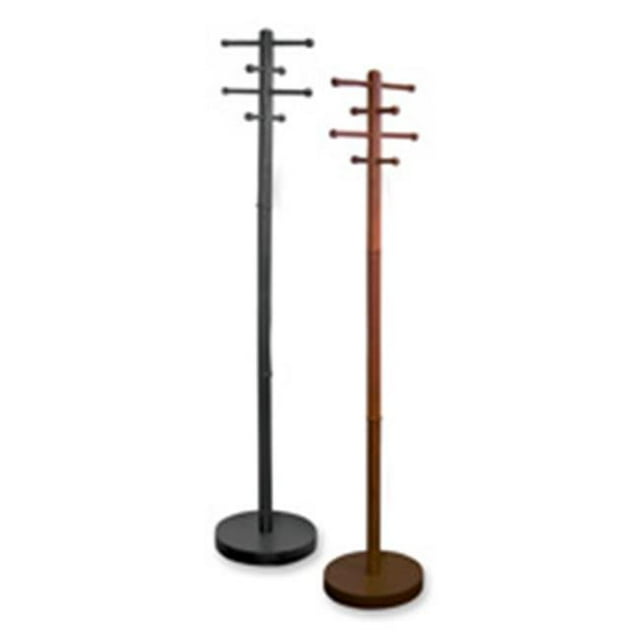 Advantus Corp. AVT40808 Wood Coat Trees- 8 Pegs- 68in. H- Cherry