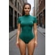 thumbnail image 1 of Body Pantiblusa Dama Cuello Alto Manga Corta De Moda, 1 of 4