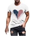 thumbnail image 3 of lcziwo Celebration Shirt for Men Lightweight Round Neck Short Sleeve Shirts Big and Tall 250th Stars and Stripes Print Summer T Shirt White XXL, 3 of 6