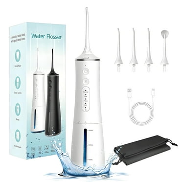 VANECL Water Flosser for Teeth with 4 Jet Tips,300ml Tank with 4 Mode,IPX7 Waterproof Portable Electric Oral Irrigator for Home & Travel,White