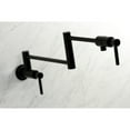 thumbnail image 4 of Kingston Brass KS4100DL Concord Two-Handle 1-Hole Wall Mount Pot Filler Faucet in Matte Black, 4 of 8