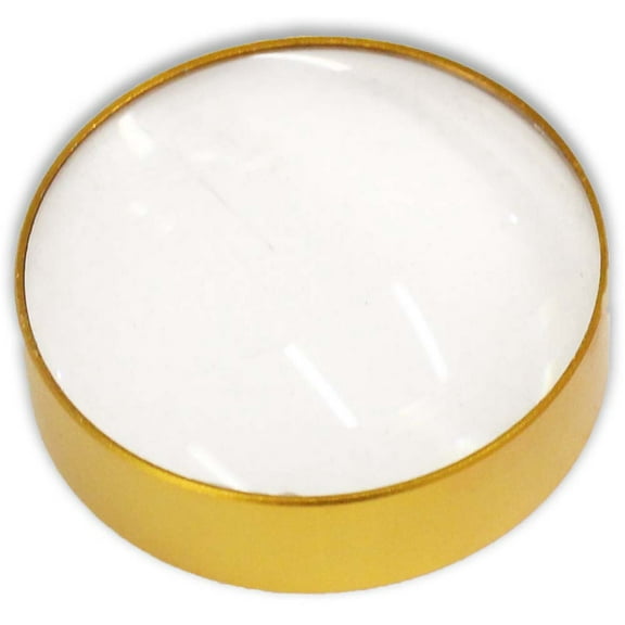 ToolUSA 2" (5.1 cm) Dome Glass Magnifier | 5X Magnification Power | Elegant Gold-Colored Frame | Hands-Free & Portable | Dual-Function as Paperweight