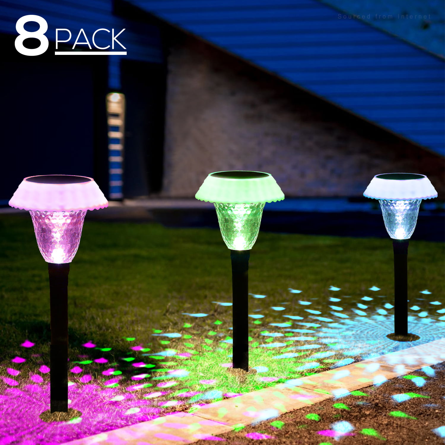 4x Diamond Solar powered Lights Waterproof lamp For Landscape/Pathway/Garden 
