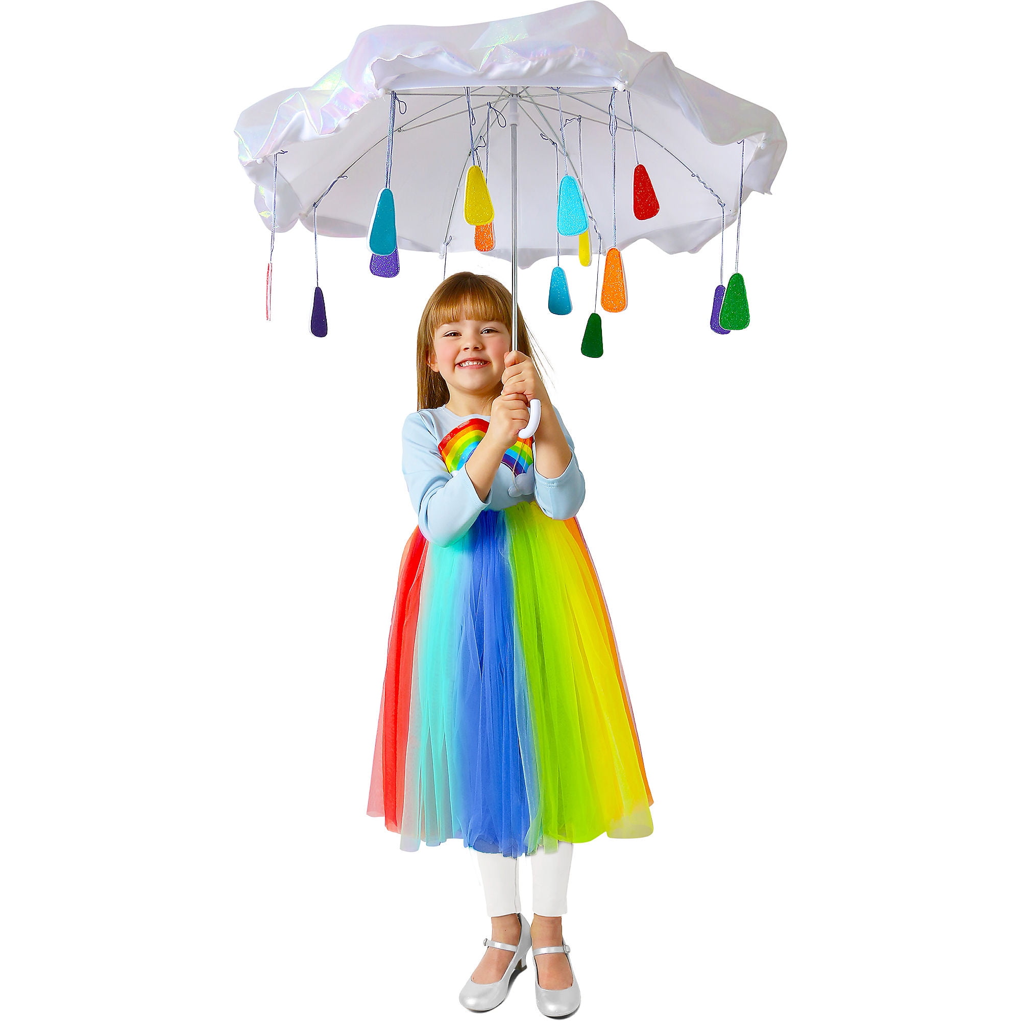 Rainbow Cloud Luxury Princess Costume Fairy Tale Dress for Girls Present for Little Girls 