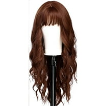 Hair Tracks Women'S Change Long Curly Hair Fiber Headgear Water Shape Full of Personality Long Water Wavy Wig Trippy Hair Bundles Weiweigg D