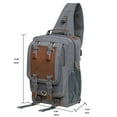 thumbnail image 3 of KAUKKO Canvas Messenger Bag Cross Body Shoulder Sling Backpack Travel Hiking Chest Bag, 3 of 5