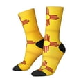 thumbnail image 2 of Women Colorful Crew Socks Flag Of-New-Mexico Novelty Fun Socks For Mens, 2 of 7