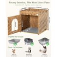 thumbnail image 3 of Cat Litter Box Enclosure, PE Rattan Hidden Kitty House, Natural, 3 of 6