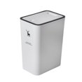 thumbnail image 1 of Bote de basura blanco 10 Lite con tapa, bote de basura para baño, bote de basura de plástico de 2.4 galones, bote de basura pequeño para tocador, dormitorio, cocina, sala de manualidades, oficina, 1 of 4