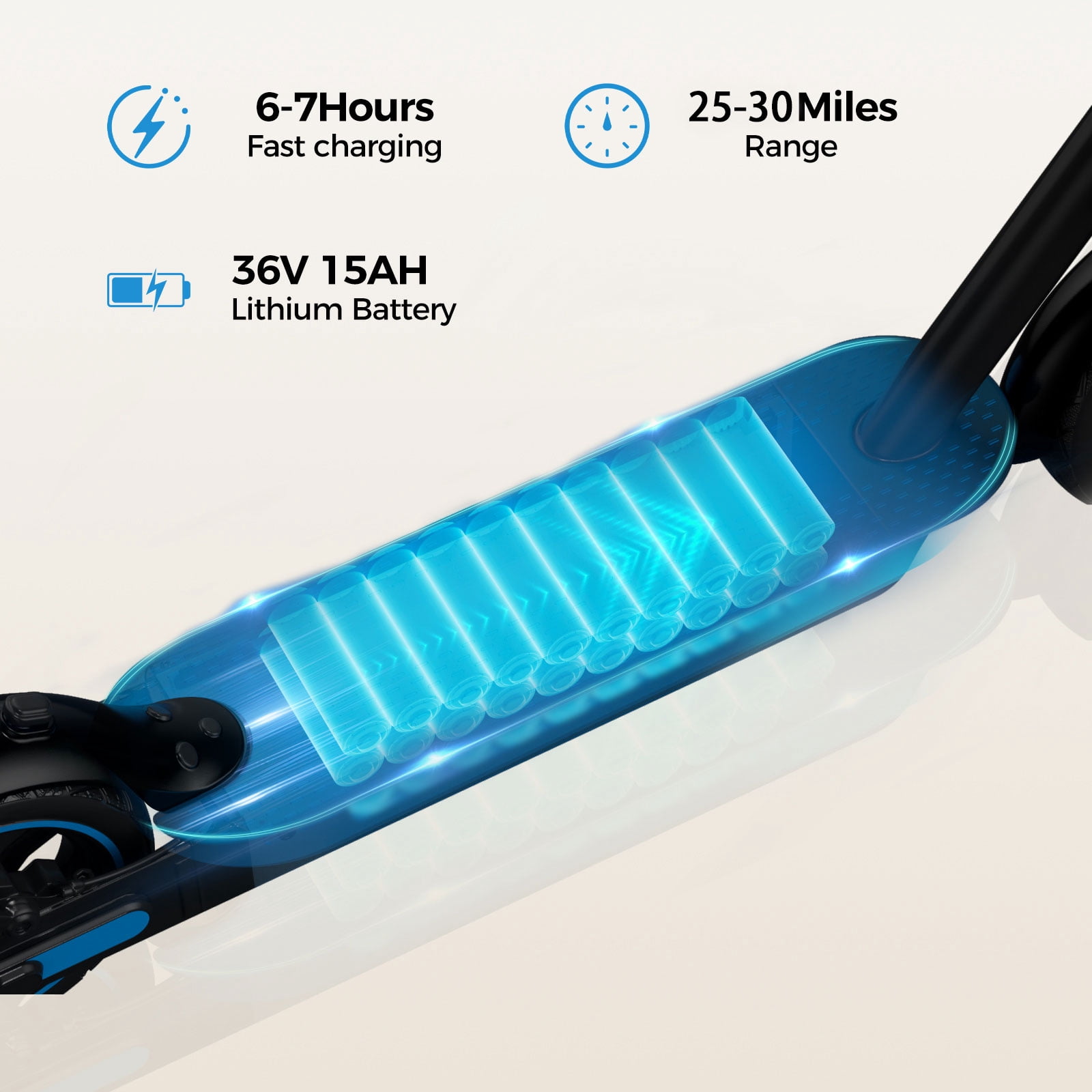 Electric Motorized Scooter for Adults Foldable,Fast Speed 25mph and Long Range 30miles 10" Solid Tires Teens E-Scooter for Commuter,600W Motor