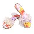 thumbnail image 5 of VerPetridure White Sandals Women Summer Women Ladies Fashion Casual Flat Retro Slippers Crystal Shoes Sandals, 5 of 9