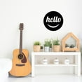 thumbnail image 2 of Hello Round Smile Themed Laser Cut Solid Steel Decorative Home Accent Wall Sign Hanging, 2 of 3