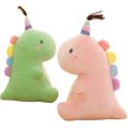 thumbnail image 3 of ZHAOCHENG Muñeco de peluche de dinosaurio, lindos juguetes de peluche para niños, almohadas de peluche de animales, regalo perfecto para niños y adultos (verde, 23 cm), 3 of 4