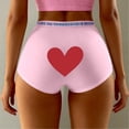 thumbnail image 2 of Yuncity Womens Valentines Day Panties Floral Print Soft Stretch Comfortable Everyday Wear Breathable Hipster Briefs Valentine'S Day Underwear Pink Xxl, 2 of 4