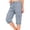 QJ131_Gray, variant on Women's Capri Pants Travel Hiking Straight Leg Joggers Casual Summer Drawstring Cropped Pants with Pockets Gray L