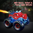 thumbnail image 5 of Remote Control Monster Truck for Kids, 2.4GHz RC Car with 360° Stunts, Spray Mist, LED Lights & Sounds, All Terrain Off-Road Vehicle, Birthday Gift for Boys & Girls Ages 3+（red）, 5 of 9