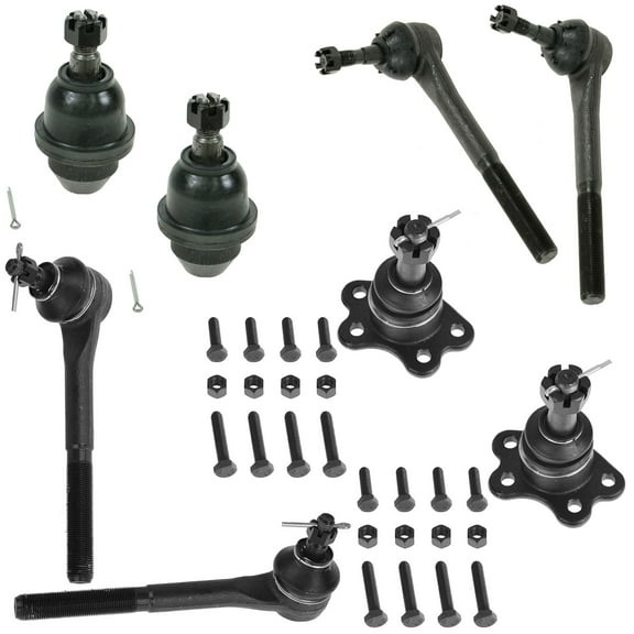 TRQ Ball Joint Tie Rod Kit Set for Suburban Tahoe K1500 K2500 Pickup Truck 4WD PSA58729