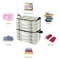 thumbnail image 4 of Foldable Clothes Storage Bags Clothes Organizer Bin with Clear Windows for Clothes Bedding Light Gray and Green Plaid, 4 of 6