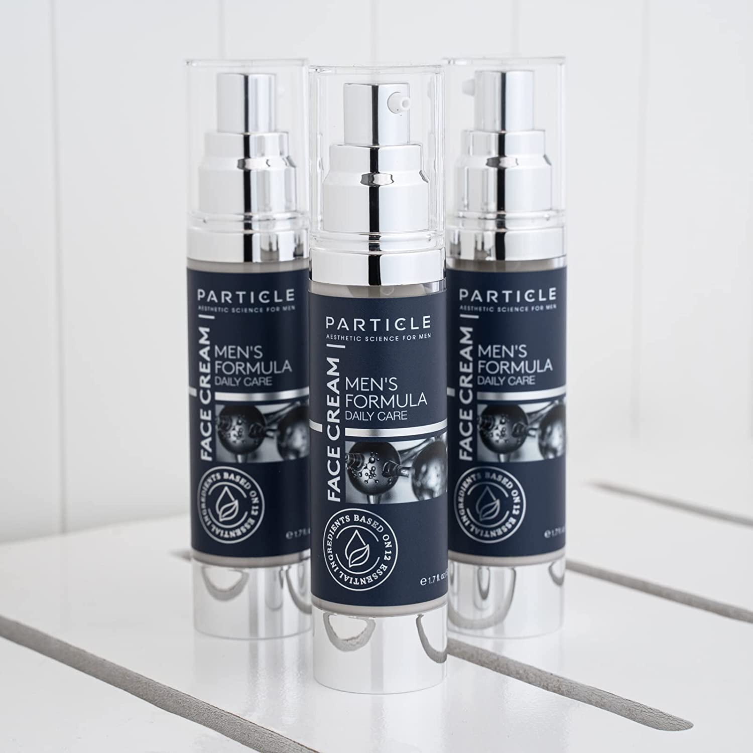 Particle Mens Face Cream - 6 in 1 Mens Anti Aging Face Moisturizer (1.7 oz) Eye Bags Treatment & Face Lotion for Men