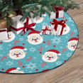 thumbnail image 3 of FMSHPON Christmas Santa Claus Candy Cane Xmas Christmas Tree Skirt Stand Mat for Holiday Party Decoration Indoor Outdoor 48 inches, 3 of 3