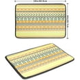 thumbnail image 2 of Tribal Ethnic Dish Drying Mat Countertop 18"x24" Absorbent Microfiber Geometric Shape Drainer Mat Dishes Pad Yellow Beige Bohemian Protector Kitchen Accessories, 2 of 7