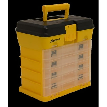 Homak HA01040121 Portable Plastic Parts Organizer Yellow - Large