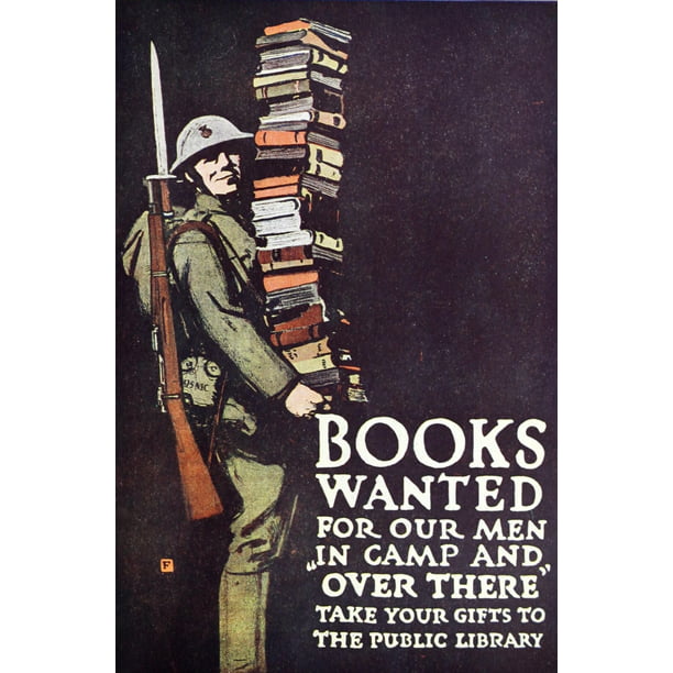 War Posters 1920 Books Wanted Poster Print by Charles Buckles Falls