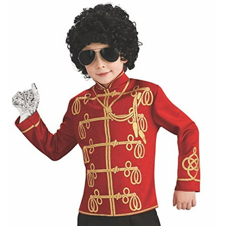 Michael Jackson Child's Value Military Jacket Costume Accessory, Large, Red