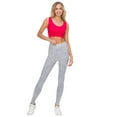 thumbnail image 4 of Women’s Ribbed Cropped Tank Top - Deep Scoop -Fuchsia, SM, 4 of 5