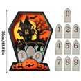 thumbnail image 3 of Décorations Décor d'Halloween, d'Automne,Calendrier d'Halloween à Rebours, Calendrier Cercueil d'Halloween, Calendrier à Blocs Mobiles, Calendrier des Arrivées, Décoration d'Halloween,Décorations d'Halloween Extérieur Intérieur, 3 of 6