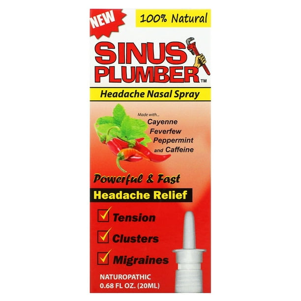 Sinus Plumber, Headache Nasal Spray, 0.68 fl oz (20 ml), Greensations