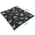 thumbnail image 2 of Dark Blue Dinosaurs Space Pattern Blanket,Comfortable Soft Flannel Throw Blanket,All Season,Warm Lightweight Blankets for Sofa Bed Couch Living Room Chair,50"x60", 2 of 4