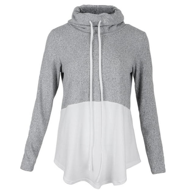 Capucha de cuello con capucha Zulema Sudadera con cuello en color Blanco XXL