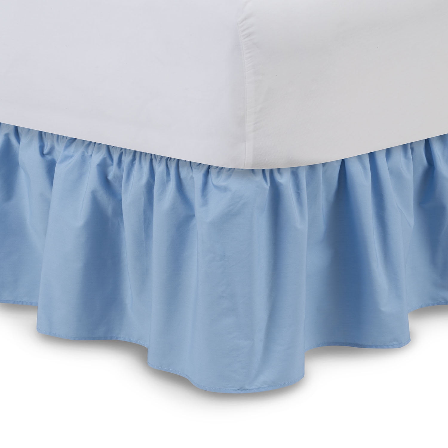 Harmony Lane Twin Size Ruffled Bed Skirt, 18 Inch Drop Dust Ruffle