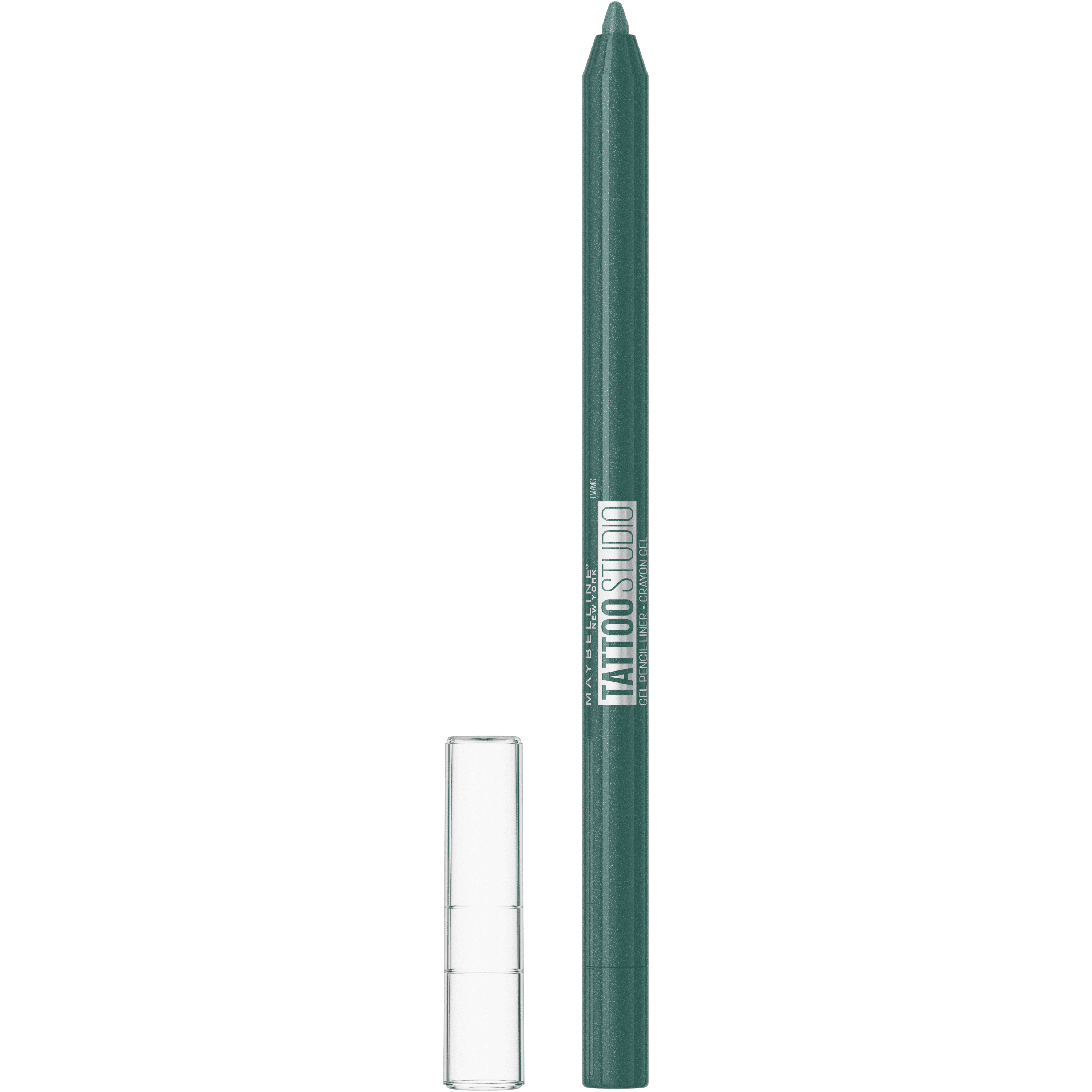 (2 pack) Maybelline Tattoo Studio Sharpenable Gel Pencil Waterproof Longwear Eyeliner, Tealtini, 0.04 oz