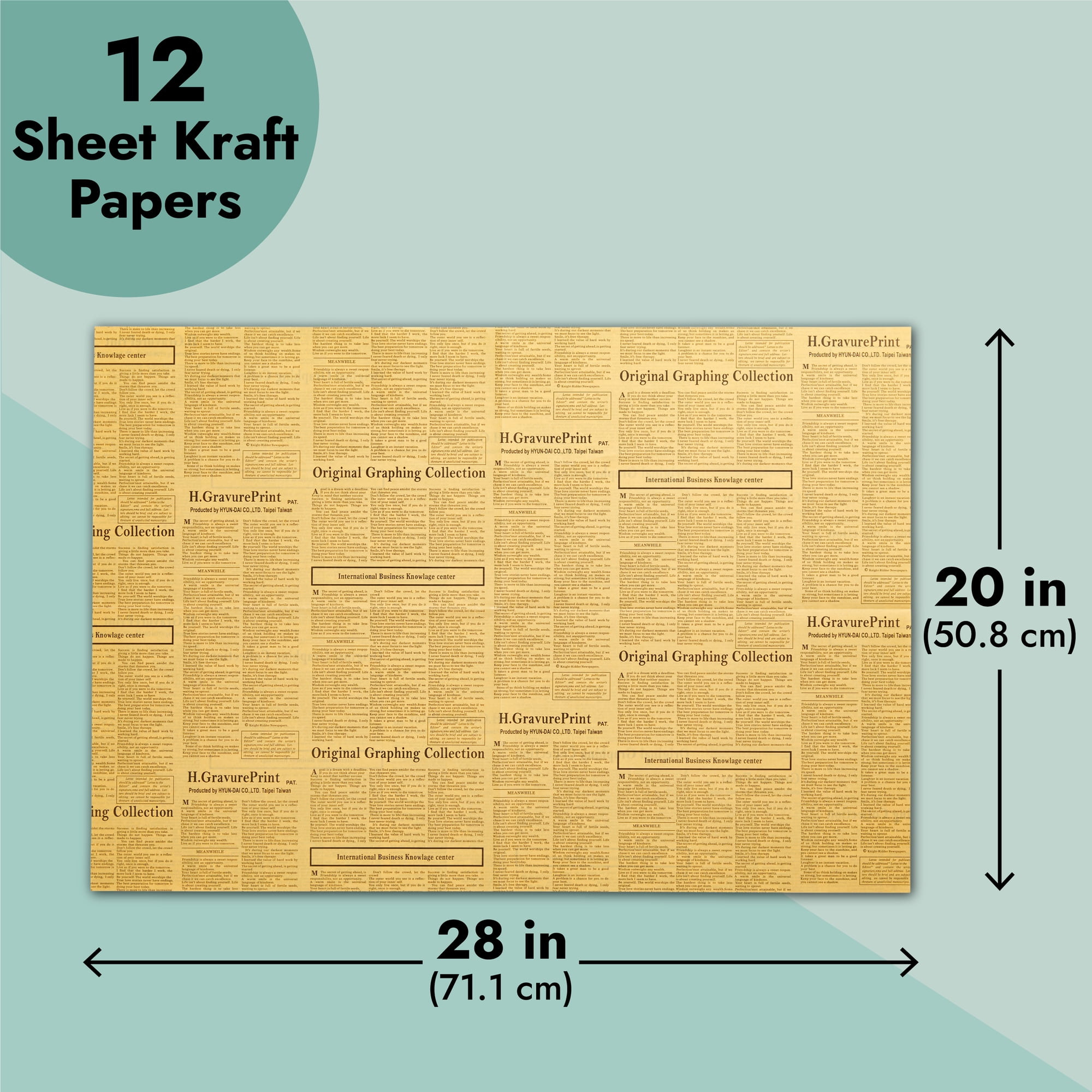 20 Sheets Kraft Newspaper Wrapping Paper for Moving Packing