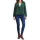 thumbnail image 2 of Abrigo Trench Allegra K para mujer, chaqueta corta de solapa con doble botonadura, color verde, 2 of 5