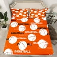 thumbnail image 3 of Feelyou Orange Volleyball Print Twin Sheet Sets for Kid, Cartoon Football Lover Twin Fitted Sheet, Eat Sleep Sport Flat Sheet, Breathable Home Decor, 3pcs, 3 of 8